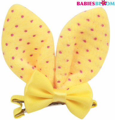 

Babies Bloom Imported Bunny Flower Hair Bows Tie Grooming Hair Clip(Yellow)