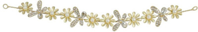 

Muchmore 18k Gold Plated Ethnic Design Work Hair Clip For Women & Girls Gift Jewelry Hair Clip(White)