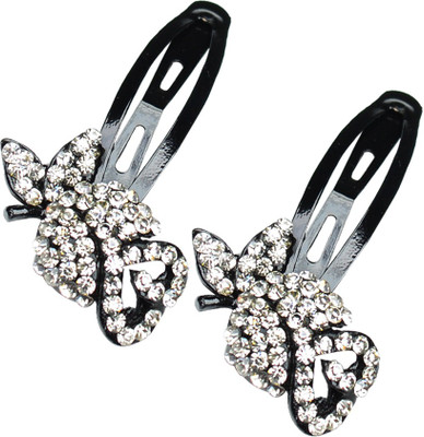 

Glitters Online White Colour American Diamond Hair Clip(White)