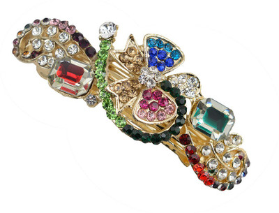 

Taj Pearl Designer Hair Clip(Gold)