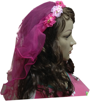 

GRACE FASHION VILLA Soft Net Hair Band(Pink)