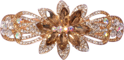 

Mansiyaorange party Wedding casual wear fancy Golden pin accessories Hair Clip(Copper)