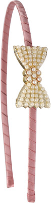 

20 Dresses Pretty In Pink Pearl Bow Hair Band(Pink, White)