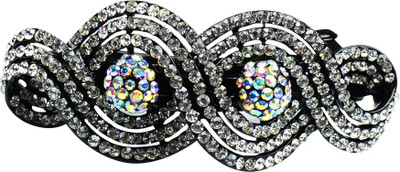 

Glitters Online Glitters Silver Colour American Diamond Hair Clip(Silver)