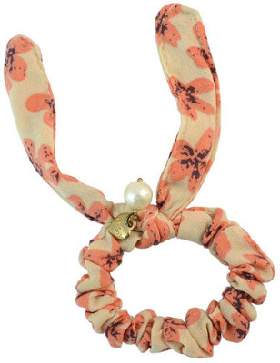 

Sarah Floral Print Yellow Fabric Hair Rubber Band for Women Rubber Band(Yellow)