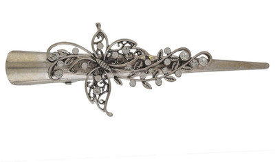 

Vama Fashions Indo Western Wedding Bridal Party Wear Hair Claw(Silver)
