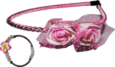 

GD Christmas Combo Pink Floral Hair Accessory Set(Pink)