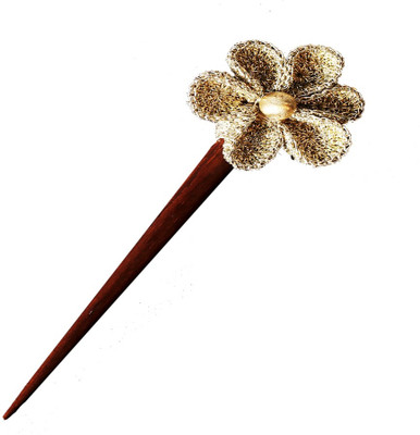 

Samoolam Silver Crochet Petal Flower Hair Stick Bun Stick(Multicolor)