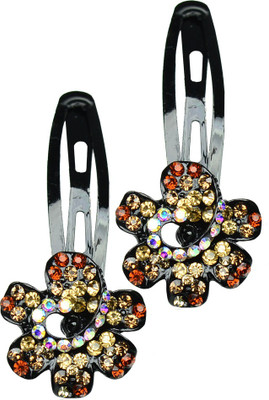 

Glitters Online Golden Colour American Diamond Hair Clip(Gold)