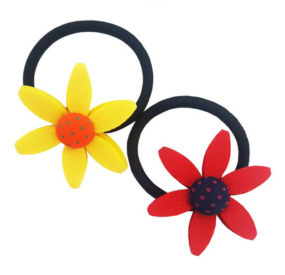

Mehrunnisa Set of 2 Red & Yellow Flower Design For Girls Hair Band(Red, Black)