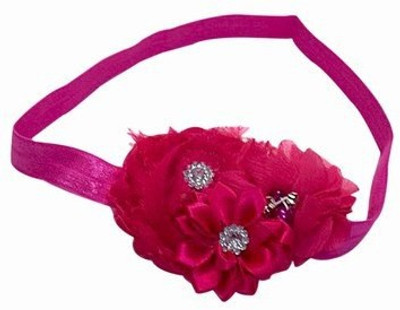 

Pinkblueindia Stylish Flowers and Diamond Embellishment Head Band(Pink)