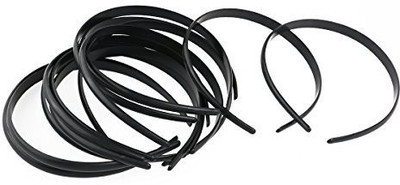 

TINKSKY Tinksky 12pcs Womens Girls Plain No Teeth Plastic DIY Hair Bands Headbands Headwears (Black) Head Band(Black)