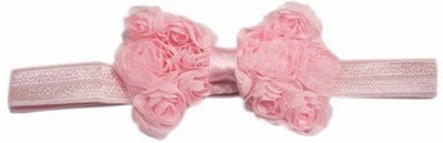 

Pink & Blue India Light Pink Baby Hair Bow with Rose Flower Head Band(Pink)