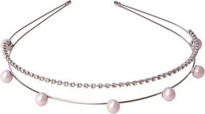 

Sagunya Double Layer Pearl Hair Band(Silver, Pink)