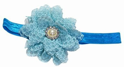 

Pinkblueindia Baby Soft Net Flower with Diamond Embellished Head Band(Blue)