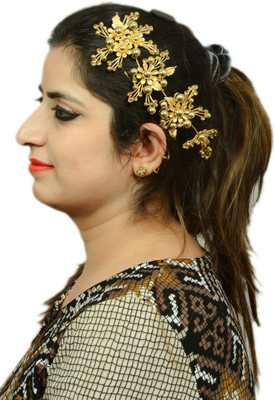 

Mansiyaorange Latest Trendy Exclusive New Premium Collection Hair Accessory Set(Gold)