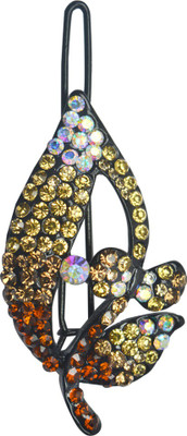 

Glitters Online Golden Colour American Diamond Hair Clip(Gold)