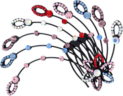 

Pink Rose Princess Charm Hair Pin(Multicolor)