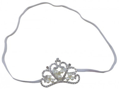 

AkinosKIDS Princess Crown Pearl Embellishment Head Band(White)