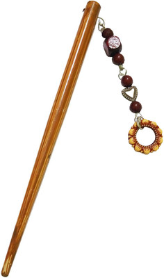 CraftEra Wooden Stick Hair Pin(Brown)
