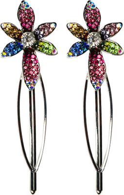 

Glitters Online Multi Colour American Diamond Hair Pin(White)