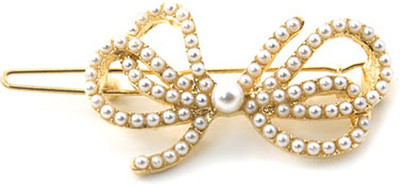 

Young & Forever Pearl Embellished Tie Hair Pin(Gold, White)