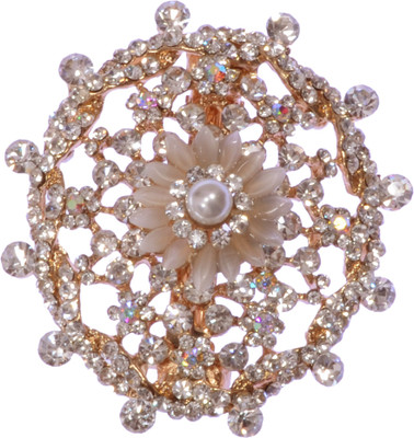 

Mansiyaorange party Wedding casual wear fancy Golden pin accessories Hair Clip(White)