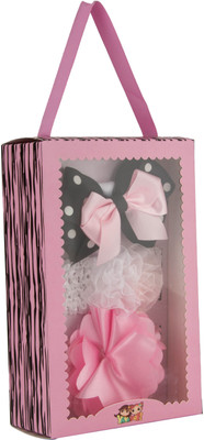

Babies Bloom Sheer Printed (Set Of 3) Hair Accessory Set(Brown, Pink, White)
