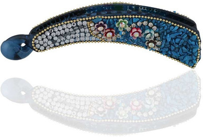 

Anuradha Art Stylish Collection Banana Clip(Blue, Silver)
