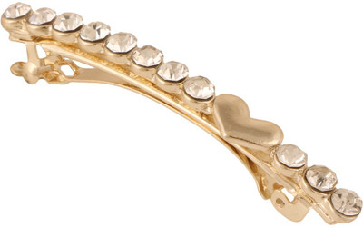 

Jazz Jewellery Toned Stone Hair Clip(Gold)