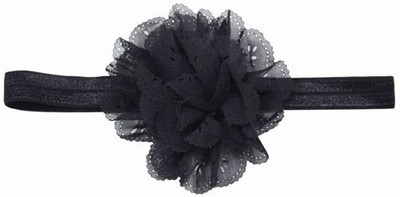 

Pinkblueindia Elastic with Big Flower Head Band(Black)