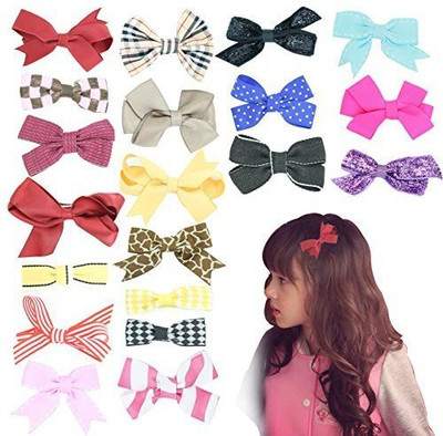 

The Pristine Look The Pristine Look: 20 pcs Boutique Baby Girl Toddlers Petite Hair Ribbon Bows with Alligator Clip A13 Hair Clip(Multicolor)