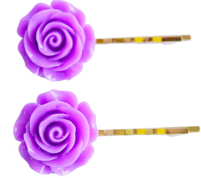 

Bows Are Wows Purple Royal Rose Hair Pin(Purple, Gold)