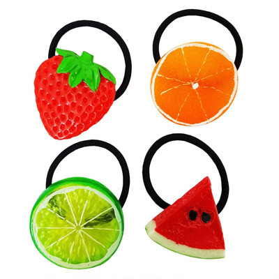 

Mehrunnisa Set of 4 Cute Fruits Design Hair Bands For Girls Rubber Band(Multicolor)