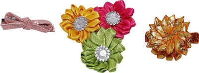 

Dchica Flower and Bows Hair Clip(Multicolor)