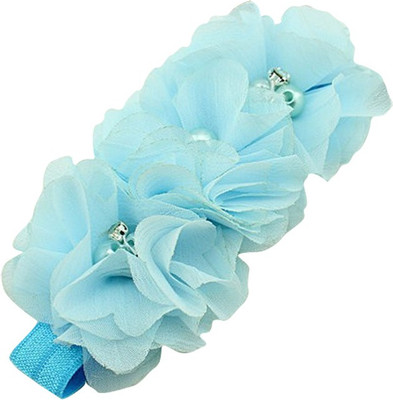

AkinosKIDS Chiffon Flower Pearl Diamond Embellished Head Band(Blue)