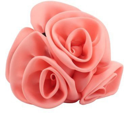 

BONAMART BONAMART � Fashion Ribbon Flower Rose Bride Hair Claw Clip Pin Ladies Women Accessory Pink Hair Claw(Multicolor)