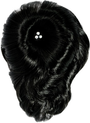 

Mansiyaorange Latest Korean Imported Trendy Exclusive Artificial Hair/Hair Extentions New Premium Collection Bun Clip(Black)