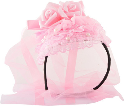 

My DT Lifestyle FLOWER & CAP STYLE PARTYWEARCLOTH Hair Band(Pink)