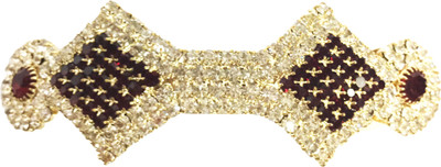 

AccessHer Designer studded back clip hair accessories for Women Hair Clip(Maroon)