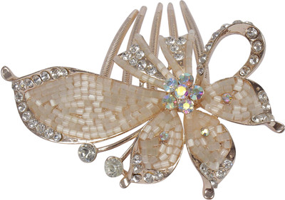 

Muchmore Beautiful Bollywod Crystal Made Hair Pin For Woman And Girls Hair Clip(Beige)