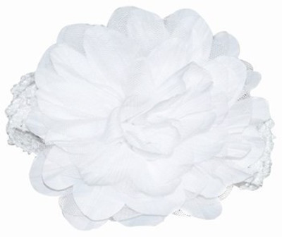 

Pinkblueindia Trendy Crochet Soft Lace with Big Flower Head Band(White)