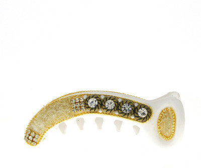 Anuradha Art Stylish Banana Clip(White)