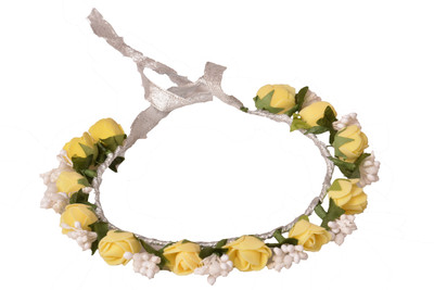 

Loops n knots Tiara Head Band(Yellow, White)