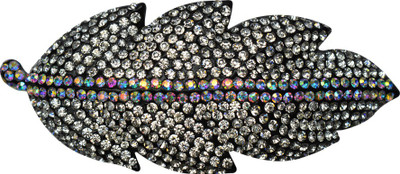 

Glitters Online Blackish Silver Colour American Diamond Hair Clip(Silver)