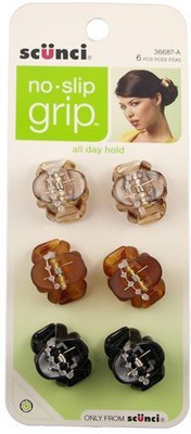 

Scunci Scunci No Slip Octopus Jaw Clips, 6 ct, Mini, 2.5 cm Hair Clip(Multicolor)