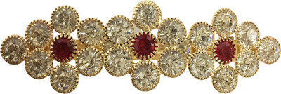 

AccessHer Designer studded back clip hair accessories for Women Hair Clip(Red)