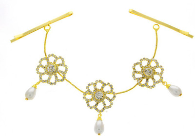 

Anuradha Art ZHB-313 Hair Pin(Gold, White)