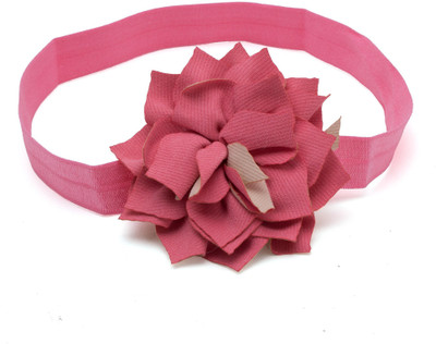 

NeedyBee Peach Big Chiffon Flower Kids Hair Styling Accessories Elastic Baby Head Band(Orange)