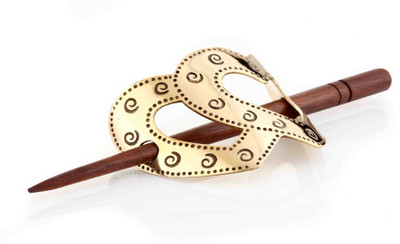

Trinketbag Heart In Heart Juda Hair Clip(Gold, Brown)